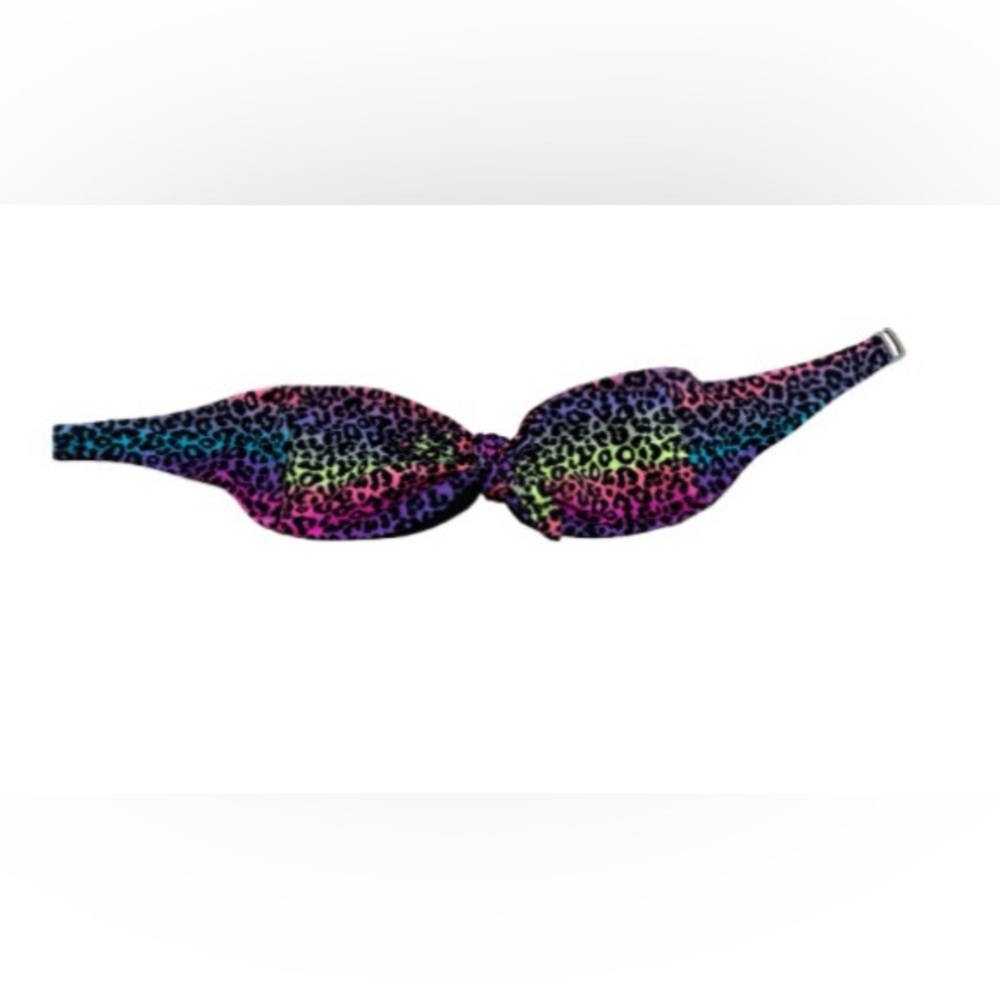 Victoria's Secret Multicolor Leopard Print Strapless Bikini Top